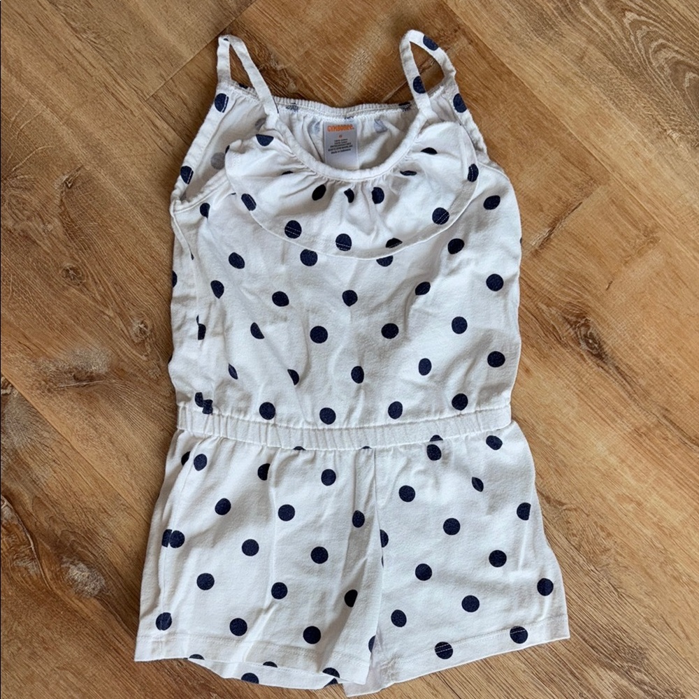 Gymboree White Polka Dot Romper